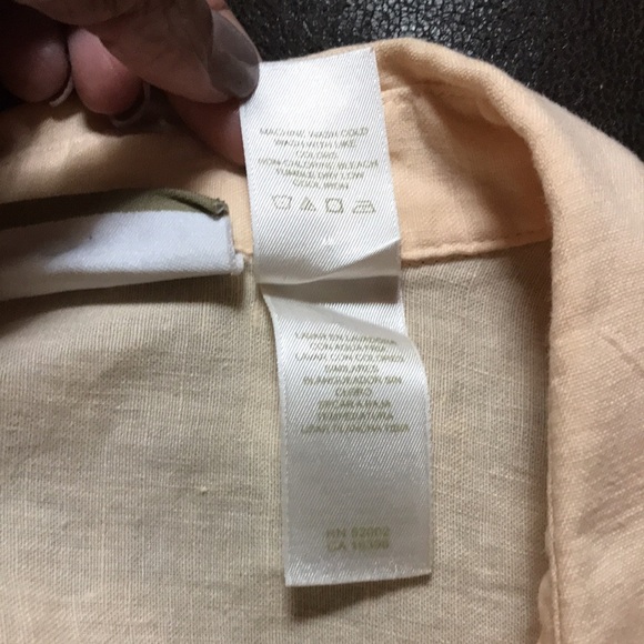 Liz Claiborne Peach Button Down Shirt - Picture 8 of 9